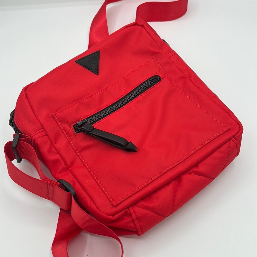 NWT HOT! GUESS Originals Crossbody Red Nylon Materials Travel/Beach/Festivals